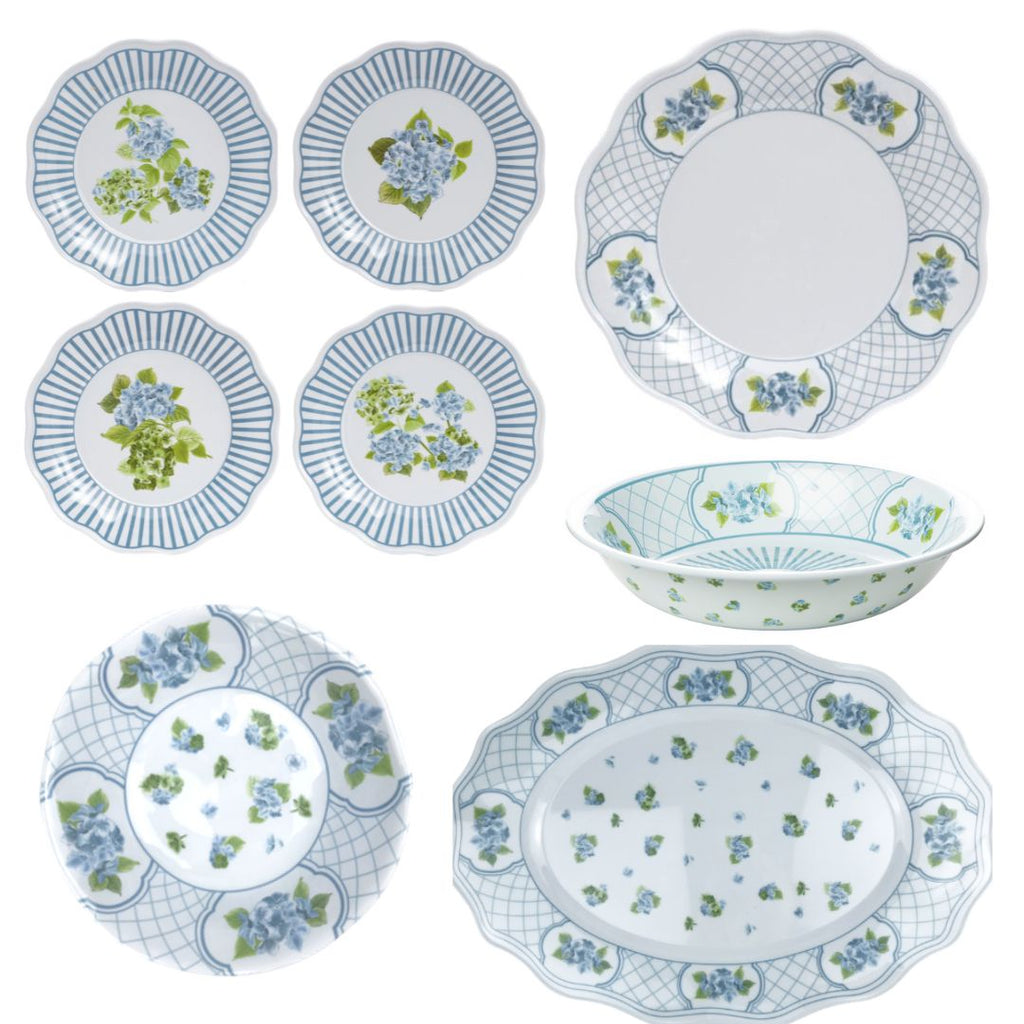 Blue Hydrangea Melamine Dinnerware Collection - The Well Appointed House