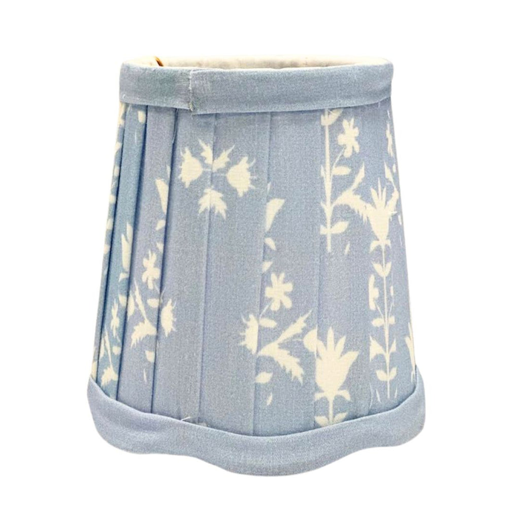 Blue & White Floral Scalloped Sconce Shade - The Well Appointed House