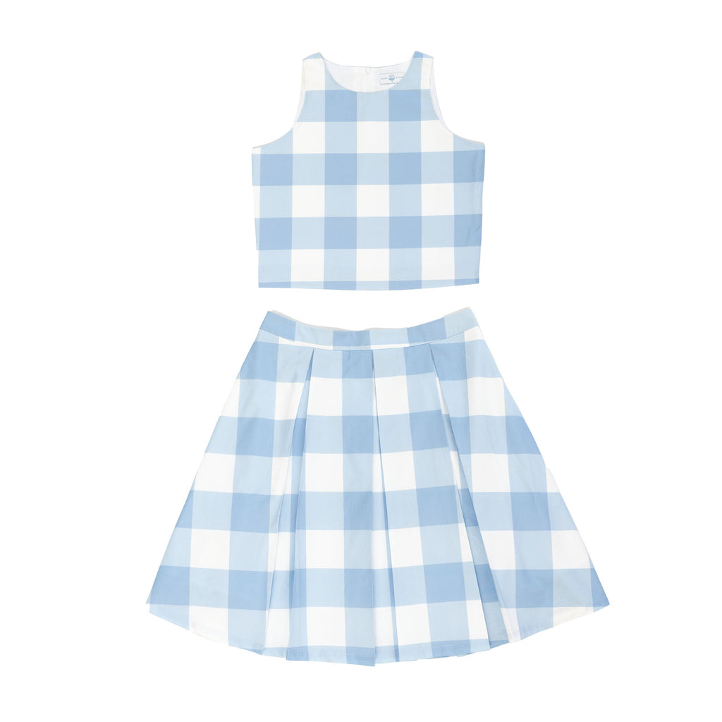 The Jackie Set in Breezy Blue Gingham - The Well Appointed House