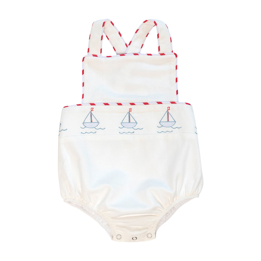 Henry Sunsuit in Southampton Sailboats (Unisex) - The Well Appointed House