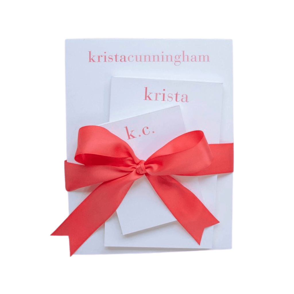 Set of Shaded Pinks Personalized Notepads - Stationery - The Well Appointed House
